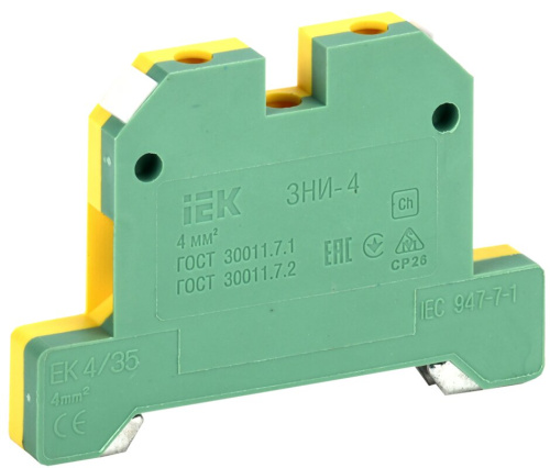 Зажим наборный ЗНИ-4PEN 4мм2 (JXB-земля)     ИЭК