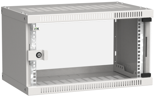 Шкаф LINEA WE 6U 550x350мм дверь стекло серый ITK