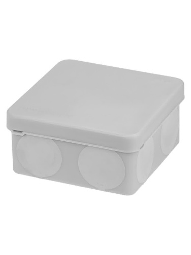 Распаячная коробка, двухкомпонентная, ОП 80х80х40 мм, IP66, 8 вх., серая, TDM SQ1401-2512