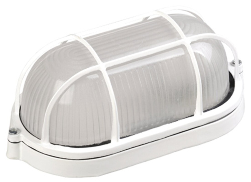 Светильник НПП1402 белый/овал с реш.60Вт IP54  ИЭК