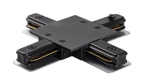 Коннектор PTR/R CX-BL черный X-обр. (встраиваемый) Jazzway