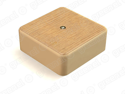 Коробка распаячная 100х100х44 IP40 для наружного монтажа цвет дуб