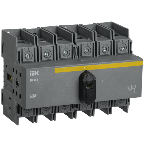 Выключатель-разъединитель модульный ВРМ-3 3P 63А IEK