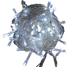 Гирлянда 220V IP44 Нить 15м Ecola LED N4YV15ELC 8 режимов, прозр.провод с вилкой