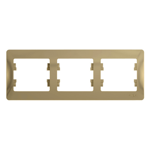 Рамка 3-постовая горизонтальная, ТИТАН GLOSSA