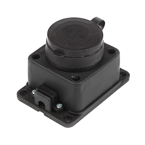 Розетка каучук 1 ОП з/к 16А 220в T.Plast