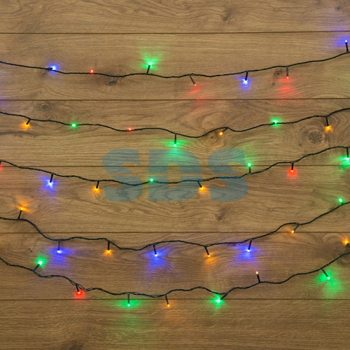 Гирлянда Твинкл Лайт 4 м, темно-зеленый ПВХ, 25 LED, цвет мультиколор