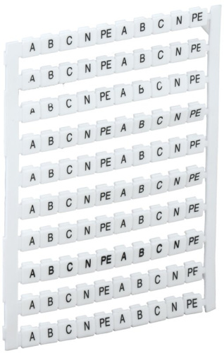 Маркеры для КВИ-4/16мм2 с символами "A, B, C, N, PE" IEK