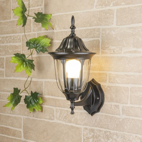 Светильник садово-парковый черный 9908-B/GL 1002U