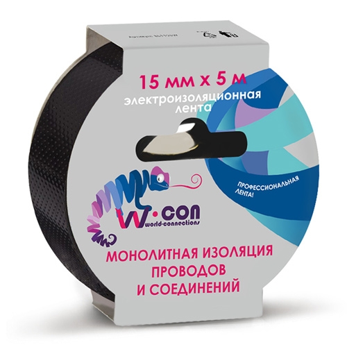 Изолента ПВХ 19ммх20м красная Универсальная W-CON