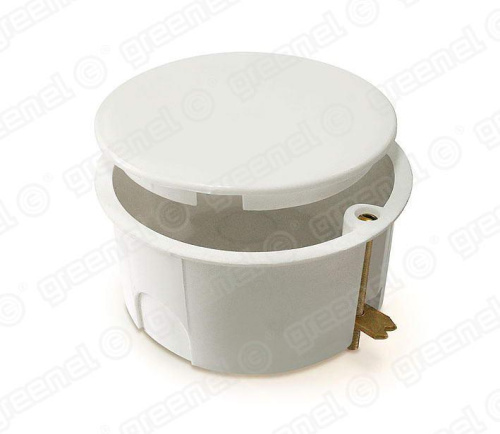 Коробка распаячная D80х40 IP20 для скрытого монтажа в полых стенах с металлическими зажимами