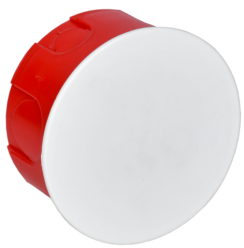 Коробка распаячная КМ41007 для твердых стен D=80х40мм с крышкой IEK