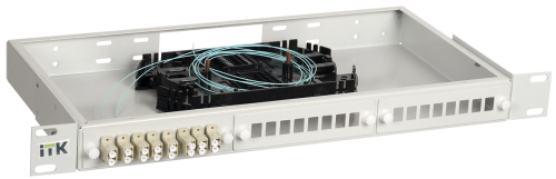 1U кросс укомплектованный: LC (duplex) 24шт; (OM4) ITK