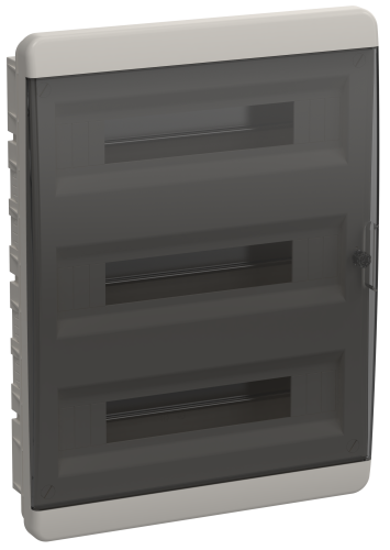 TEKFOR Корпус пластиковый ЩРВ-П-54 IP41 черн. прозр. дверь IEK