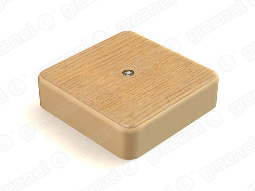 Коробка распаячная 100х100х29 IP40 для наружного монтажа цвет дуб