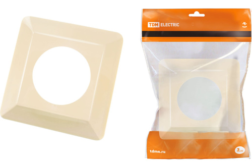 Рамка для защиты обоев под выключатель и розетку 130х130 сл.кость TDM