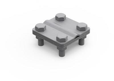 Соединитель пруток - полоса, 57х80 мм