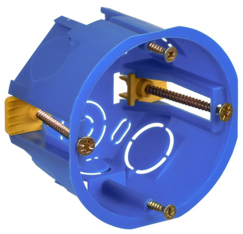 Коробка С3 установочная D=68х45мм для полых стен (с саморезами и пластиковыми лапками) IEK