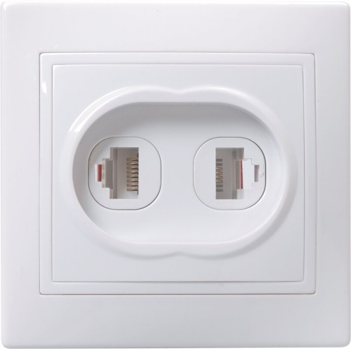 Розетка 2местн. комп. и телеф. КВАРТА (белый) РК/Т12-КБ 