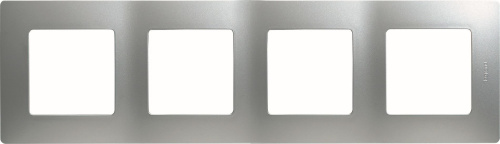 Рамка 4-ая Алюминий Legrand Etika