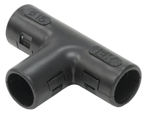 Тройник открывающийся TI16G IEK черный