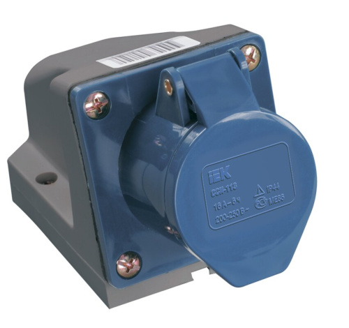 Розетка стационарная ССИ-123 2Р+РЕ 32А 200-250В IP44 IEK