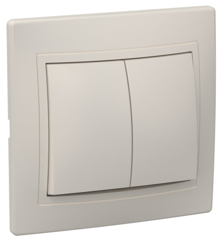 Выключатель 2кл 10А КВАРТА (кремовый) ВС10-2-0-ККм 