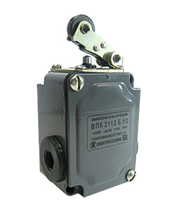 Выключатель путевой ВПК-2112-БУ2, рычаг с роликом, IP65