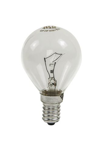 Лампа накаливания ШАР Р45 40Вт 220В Е14 прозрачный ASD