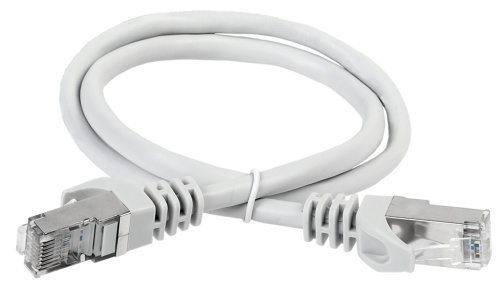 Коммутационный шнур (патч-корд), кат.6А S/FTP, LSZH, 5м, серый ITK