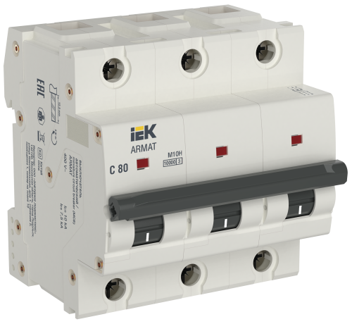 ARMAT Автоматический выключатель M10H 3P C 80А IEK