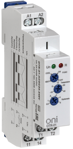 Реле температурное OTR-01 1 контакт 24-240В AC/DC ONI