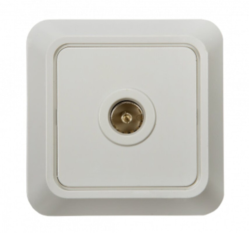Розетка ТВ BOLLETO ASD белая накладная 7027