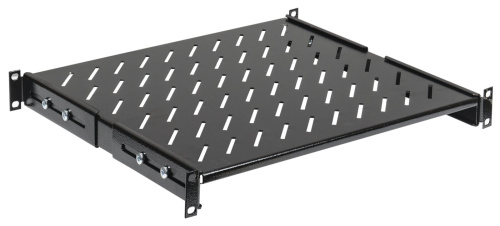 19" усиленная стационарная полка глубиной 1000мм, черная ITK