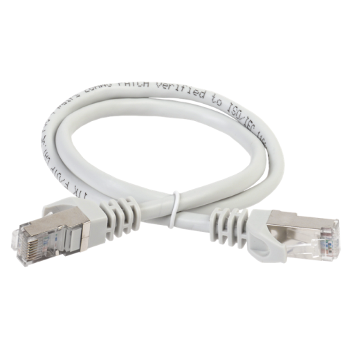ITK Коммутационный шнур (патч-корд), кат.5Е FTP, LSZH, 0,5м, серый