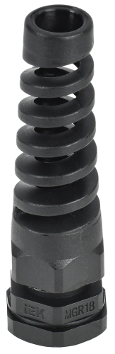 Сальник MGR 18 с гибким отводом d=5-10мм IP68 черный IEK