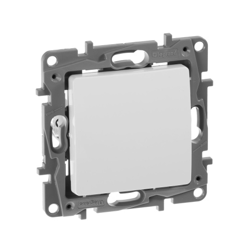 Выключатель 1-клавишный 10А, винт. клем. Белый Legrand Etika