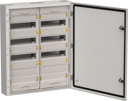 TITAN 5 Корпус металлический ЩРн-96 (2х48) 710х570х140мм IP54 серый (одна дверь) IEK