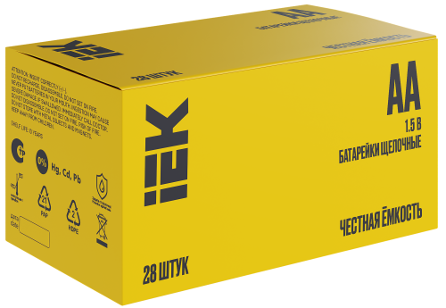 Батарейка щелочная Alkaline LR06/AA (28шт/бокс) IEK