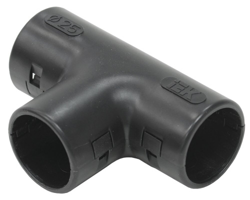 Тройник открывающийся TI25G IEK черный