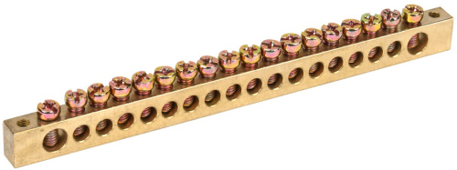 Шина PEN "земля-ноль" 8х12мм 20/2 (20групп/креп по краям)ИЭК