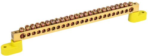 Шина PE "земля" на двух угловых изол ШНИ-8х12-24-У2-Ж ИЭК