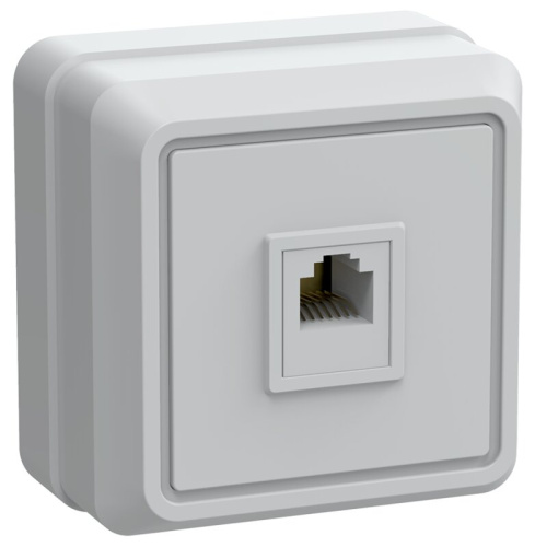 Розетка 1местн. телеф. ОКТАВА (белый) РТ20-ОБ 