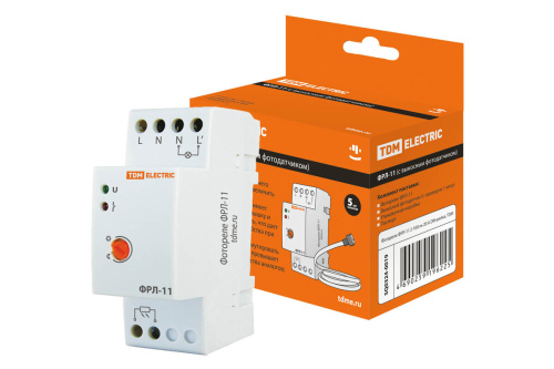 Фотореле ФРЛ-11 2-100Лк 20А DIN-рейка TDM