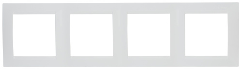 Рамка на 4 поста, белый Simon