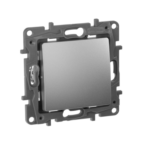 Переключатель 1-клавишный перекрестный 250В 10АХ, винт. клем Алюминий Legrand Etika