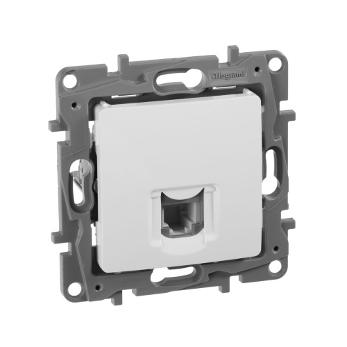 Розетка RJ11 одиночная Белый Legrand Etika