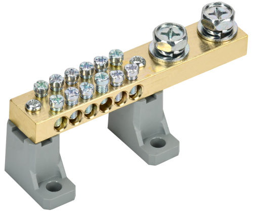 Шина N "ноль" на двух угловых изоляторах 200А ШНИ-10х18-12-L2-С IEK