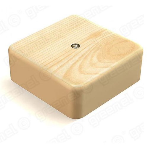 Коробка распаячная открытой установки 100х100х44 IP40  цвет сосна