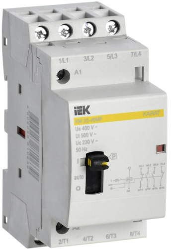 Контактор модульный с ручным управлением КМ20-40МР AC KARAT IEK, шт, 20%